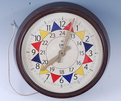 Lot 37 - A WW II R.A.F. Sector wall clock, the 11.5in...