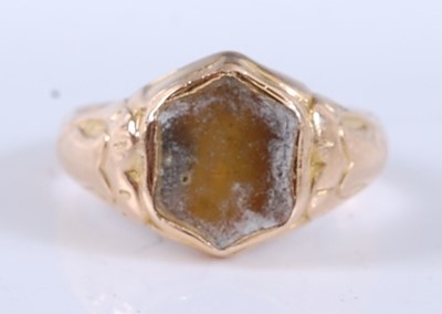 Lot 2532 - A Victorian 15ct yellow gold shield shaped...