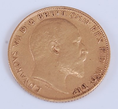 Lot 2062 - Great Britain, 1910 gold half sovereign,...