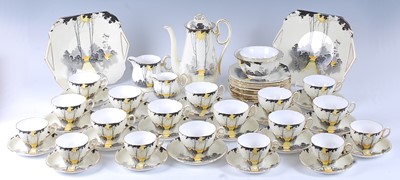 Lot 1036 - A 1930s Art Deco Shelley 'Sunset and Tall...