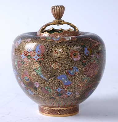 Lot 1289 - A Japanese Meiji period cloisonné enamel and...