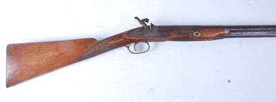 Lot 328 - A 19th century percussion sporting gun, having...