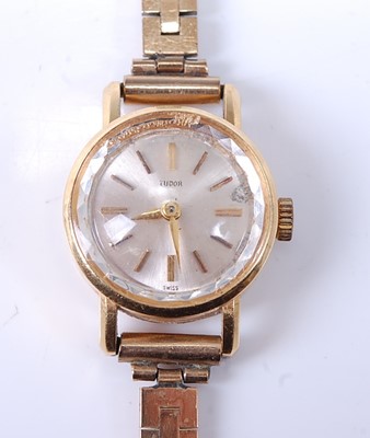Lot 2575 - An 18ct yellow gold lady's Tudor manual wind...