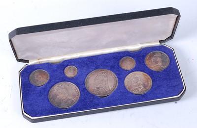 Lot 2192 - Great Britain, 1887 Victoria specimen coin set,...