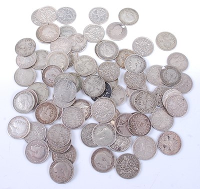 Lot 2106 - Great Britain, a collection of threepences,...