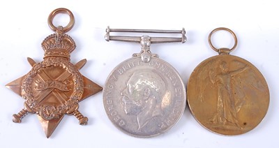 Lot 285 - A WW I trio to include 1914-15 Star, British...