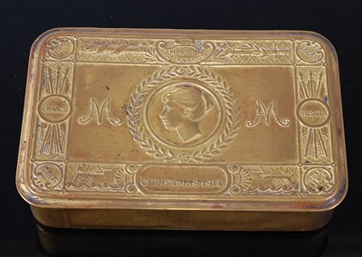 Lot 89 - A WW I Princess Mary Christmas gift tin,...