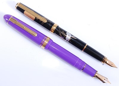 Lot 90 - Two Japanese fountain pens by Platinum, one...