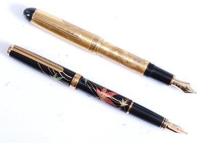 Lot 89 - Two Japanese fountain pens by Platinum, one...