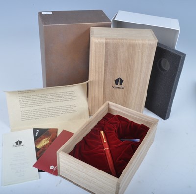 Lot 28 - A Japanese Namiki Yukari Royal Vermilion...