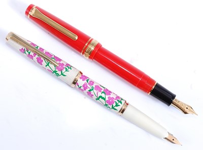 Lot 91 - Two Japanese fountain pens by Sailor, one...