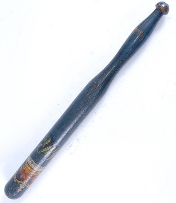 Lot 90 - A William IV turned wooden truncheon,...