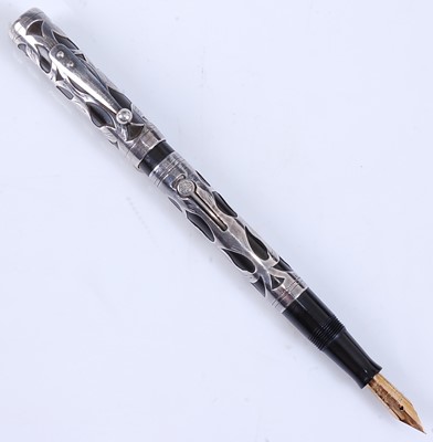 Lot 72 - A Waterman's Ideal Filigree Silver overlay...