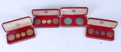 Lot 2011 - Bailiwick of Jersey, 1957 four coin set, to...