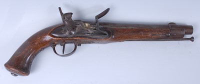 Lot 119 - A 19th century German flintlock pistol, the...
