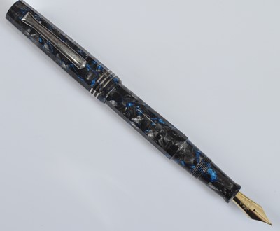 Lot 10 - A cased Tibaldi Impero fountain pen, in silver-...