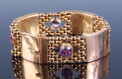 Lot 2621 - An early 20th century 9ct gold and amethyst...