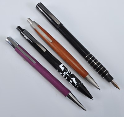 Lot 80 - Four Lamy pens, being one fountain and three...