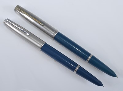 Lot 94 - Two Parker 51 fountain pens, in teal with...