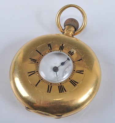 Lot 1217 - An early 20th century Swiss gent's 18ct gold...