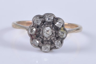 Lot 2652 - A yellow and white metal diamond circular...