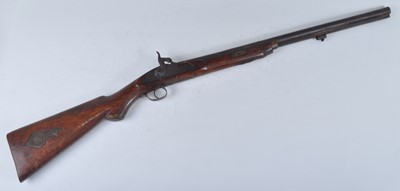 Lot 327 - A 19th century percussion sporting gun, having...
