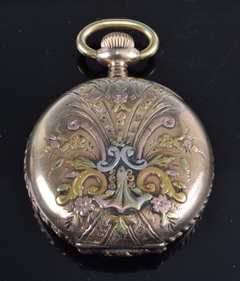 Lot 2691 - A Waltham lady's 14ct gold plated full hunter...