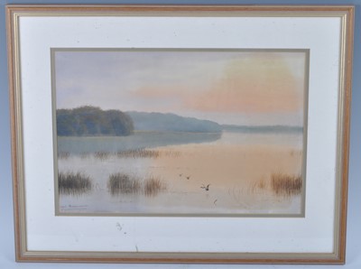 Lot 355 - Continental school, 20th century, Ducks taking...