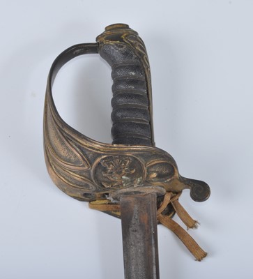 Lot 10 - An 1822? pattern Naval sword, having a...