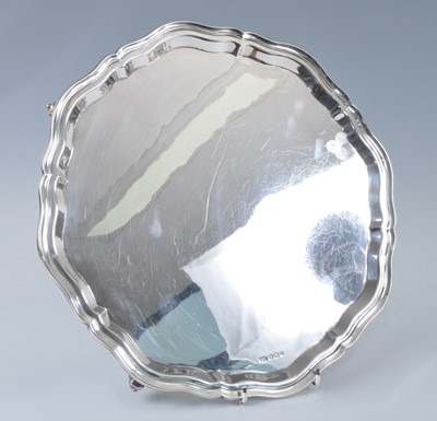 Lot 1114 - A mid-20th century silver salver, having...