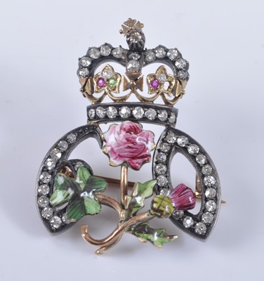 Lot 1194 - A late Victorian yellow and white metal,...