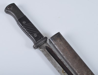 Lot 250 - A German Third Reich K98 Mauser bayonet, the...