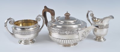 Lot 1111 - A Mappin & Webb three-piece silver tea service,...
