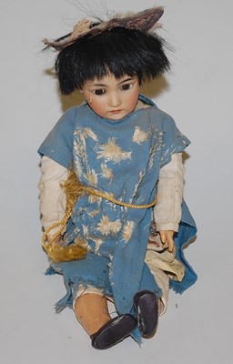Lot 1264 - A rare Simon & Halbig Oriental bisque head...