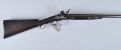 Lot 333 - A 19th century side by side flintlock sporting...