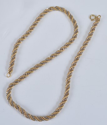 Lot 1126 - A contemporary heavy yellow metal ropetwist...