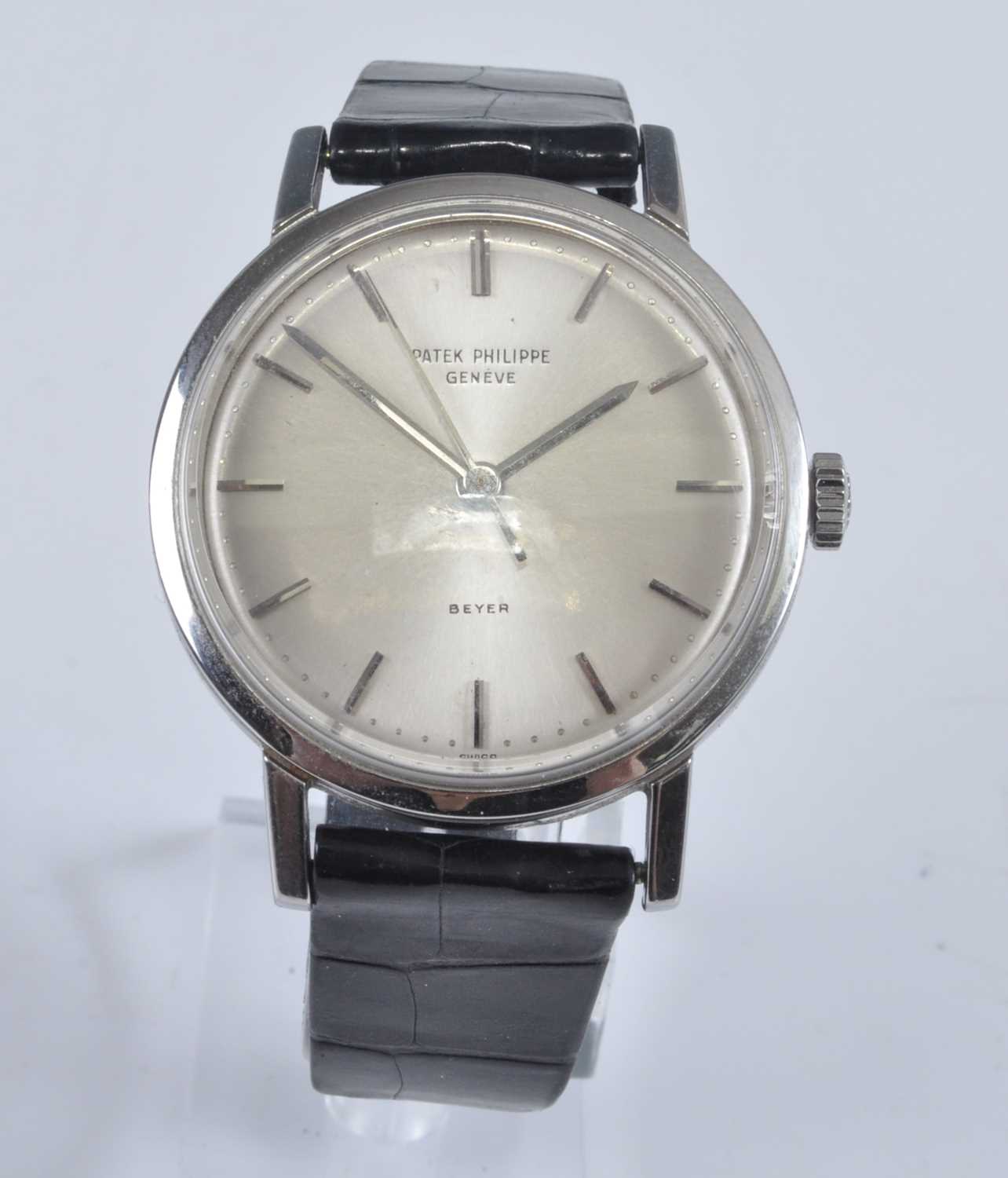 Lot 1227 - A Patek Philippe Calatrava gent's stainless...