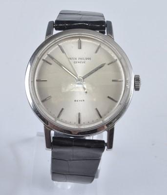 Lot 1227 - A Patek Philippe Calatrava gent's stainless...