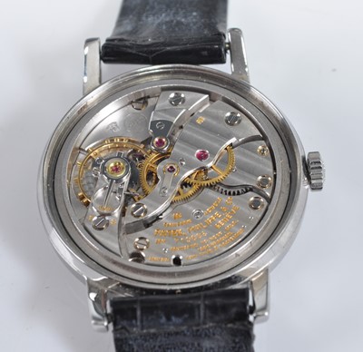 Lot 1227 - A Patek Philippe Calatrava gent's stainless...