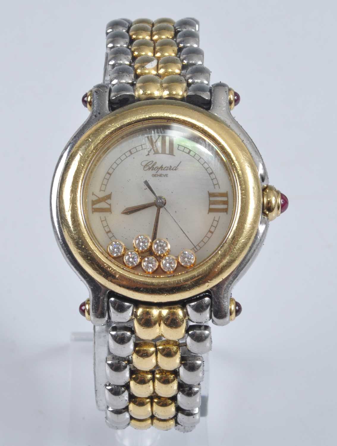 Lot 1228 - A ladies Chopard bi-metal Happy Sport...