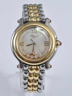 Lot 1228 - A ladies Chopard bi-metal Happy Sport...