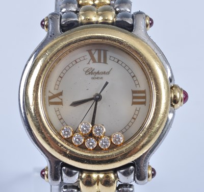 Lot 1228 - A ladies Chopard bi-metal Happy Sport...
