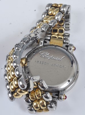 Lot 1228 - A ladies Chopard bi-metal Happy Sport...