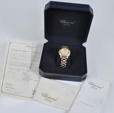 Lot 1228 - A ladies Chopard bi-metal Happy Sport...