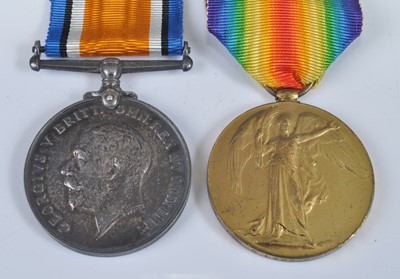 Lot 298 - A WW I British War and Victory pair, naming...