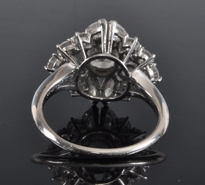 Lot 1172 - A Boucheron platinum and diamond oblong...