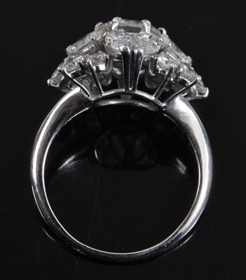 Lot 1172 - A Boucheron platinum and diamond oblong...