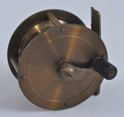 Lot 371 - An Allcocks 2 1/4" brass centre pin fishing...