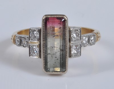 Lot 1146 - A yellow and white metal Art Deco style...