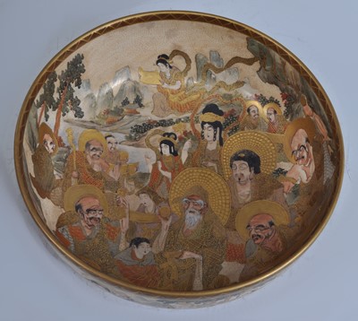 Lot 1286 - A Japanese Taisho period Satsuma earthenware...